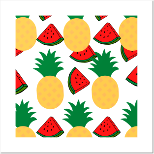 Pineapple and Watermelon Posters and Art